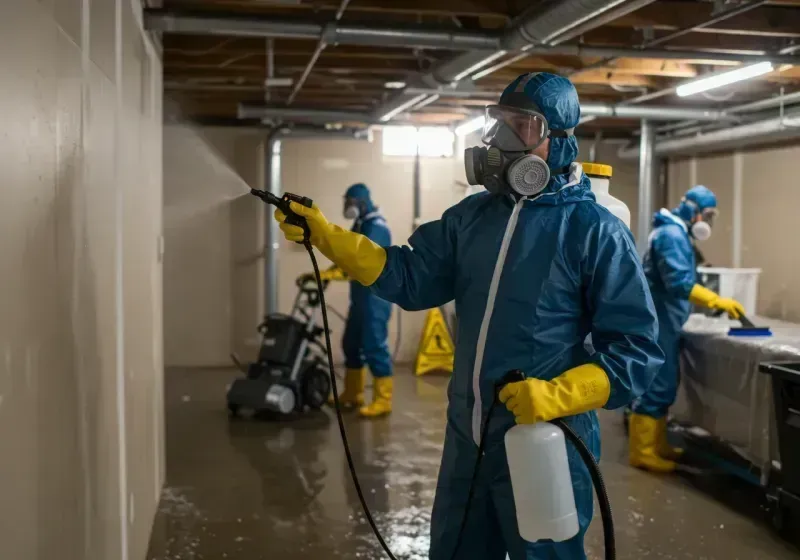 Basement Sanitization and Antimicrobial Treatment process in Billington Heights, NY