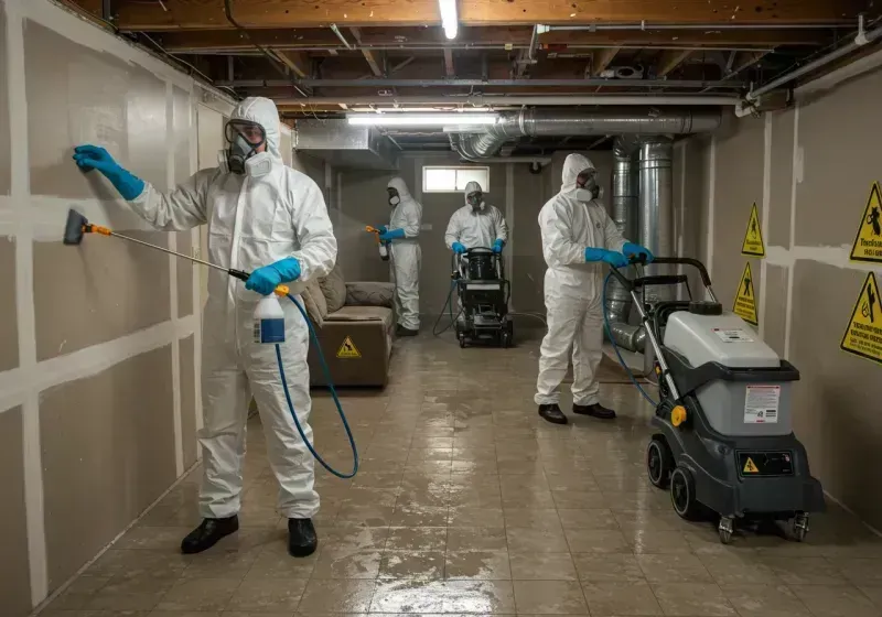 Basement Moisture Removal and Structural Drying process in Billington Heights, NY